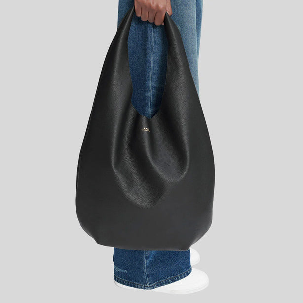 A.P.C. Le Neige Grained Leather Bag Black RS-PXCBC-F67008