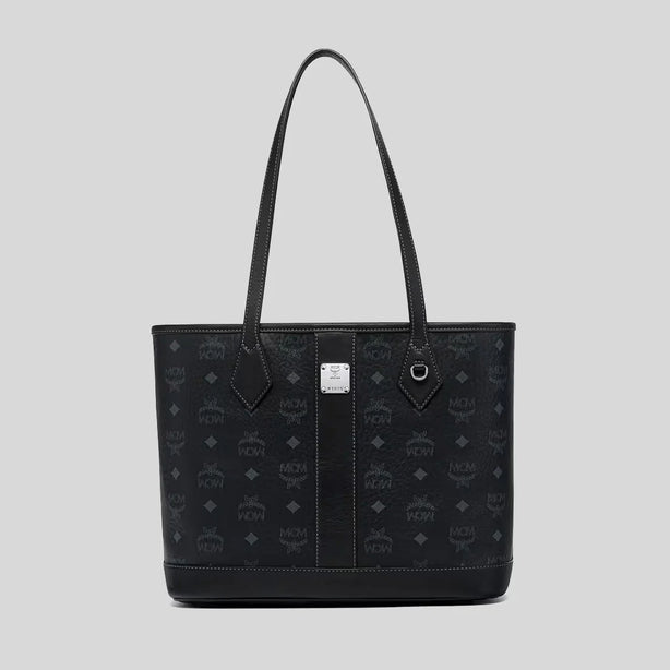 MCM Small Liz Shopper in Visetos Black RS-MWPGSLR03BK001