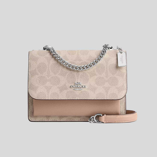 COACH Mini Klare Crossbody Bag In Signature Canvas Sand/Taupe RS-CW206