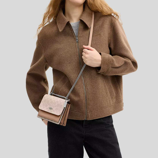 COACH Mini Klare Crossbody Bag In Signature Canvas Sand/Taupe RS-CW206