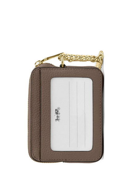 Coach Zip Card Case - Dark Stone