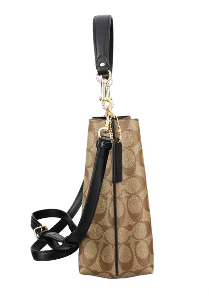 Coach Mollie Bucket Bag 22 In Signature Canvas - Brown/Black