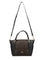Coach Kacey Satchel In Blocked Signature Canvas - Dark Brown