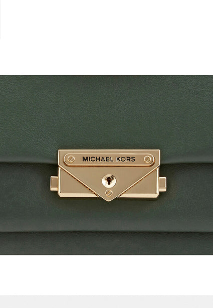 Michael Kors Cece Medium Leather Shoulder Bag - Moss