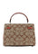 Coach Mini Lane Top Handle In Colorblock Signature Canvas - Brown/White
