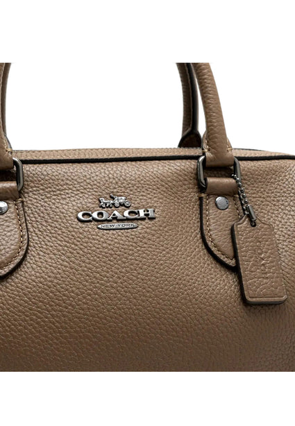 Coach Rowan Satchel Bag - Dark Stone