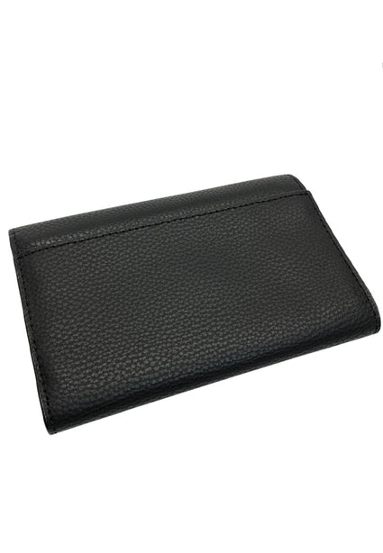 Coach Pebbled Leather Medium Envelope Wallet - Black