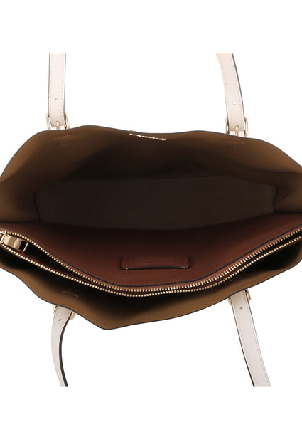 Coach Mollie Tote In Signature Canvas - Light Brown/White