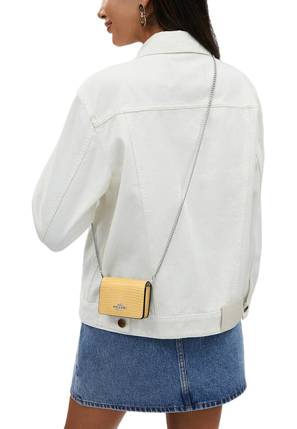 Coach Mini Wallet On A Chain - Yellow