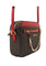 Michael Kors Jet Set Item Signature Large Chain Crossbody Bag - Dark Brown/Red