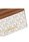 Michael Kors Jet Set Travel Signature Medium Zip Around Card Case - Vanilla/Brown