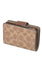 Coach Medium Corner Zip Wallet In Signature Canvas - Tan Brown