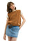 Coach Mini Wallet On A Chain In Signature Canvas - Walnut/Black