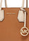 Michael Kors Mercer Medium Two-Tone Pebbled Leather Crossbody Bag - Brown/Multi