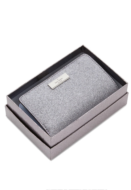 Kate Spade Kenzie Boxed Glitter Medium Compact Wallet - Candied Flower
