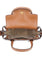 Michael Kors Carmen Medium Logo and Faux Leather Belted Satchel - Brown