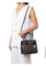 Michael Kors Mercer Medium Messenger Signature Crossbody Bag - Dark Brown/Black