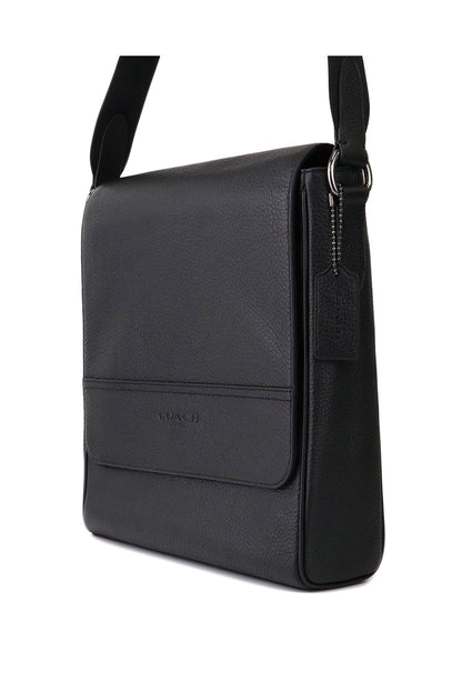 Coach Mens Houston Map Messenger Bag - Black