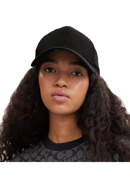Coach Embroidered Baseball Hat - Black