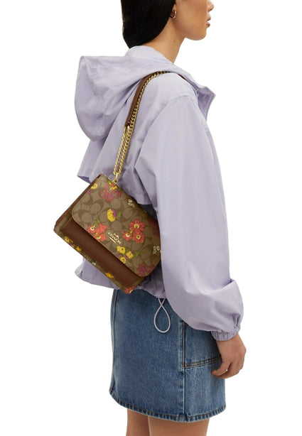 Coach Klare Crossbody Bag In Signature Canvas With Floral Print - Brown/Multi