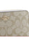 Coach Long Zip Around Wallet In Signature Canvas - Light Brown/White
