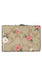 Coach Medium Corner Zip Wallet In Signature Canvas With Floral Print - Light Brown