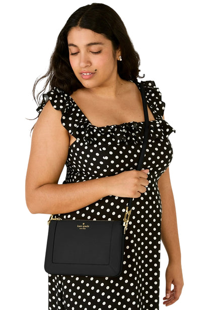 Kate Spade Lena Double Compartment Crossbody - Black
