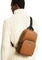 Michael Kors Mens Cooper Pebbled Leather Sling Pack - Brown
