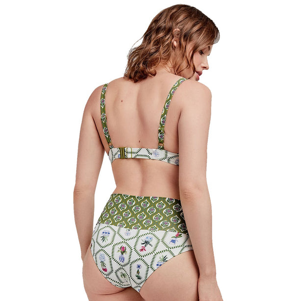 Patterned Multi-Position Bikini Bottom