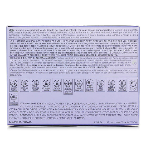 Blond Absolu Masque Ultra-violet Anti-brass Blonde Perfecting Purple Masque (lightened Cool Blonde Hair) -