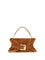 Balmain Medium Anthem Bag in suede calfskin - 8df Caramel