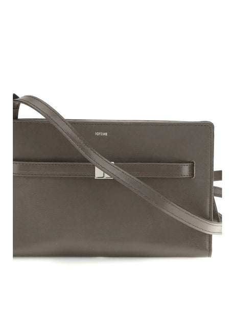 Toteme Belted leather crossbody Bag - Bark