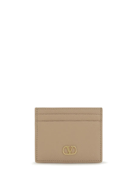 Valentino Garavani VLogo Signature Card Holder - Rose Sand