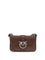 Pinko Mini Love Shoulder Bag - Burgundy Wine-Old Silver