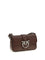 Pinko Mini Love Shoulder Bag - Burgundy Wine-Old Silver