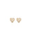 Self-Portrait Embellished heart Earrings - Gold