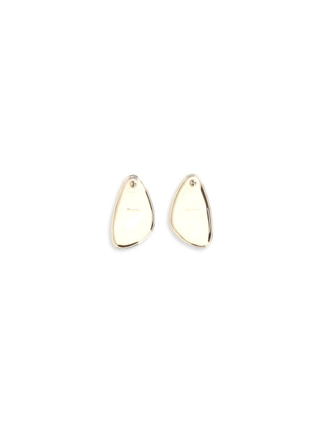 Self-Portrait Golden Hammered Crystal Earrings