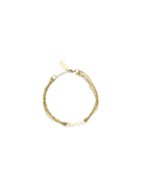 Saint Laurent Cassandre Tassel Bracelet - Gold/Metallic