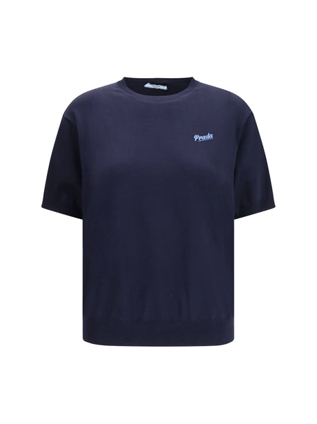 Prada Silk crewneck Sweater - Blu+Pervinca