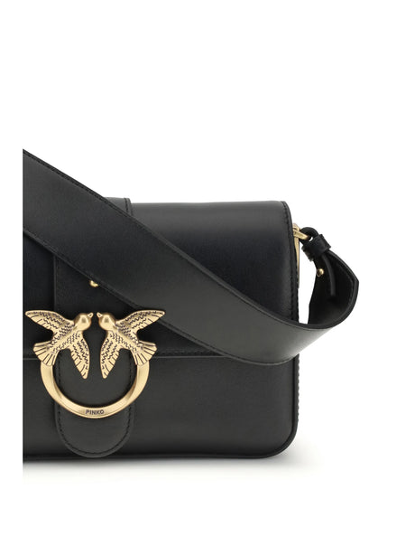Pinko Mini Love Shoulder Bag - Black Antique