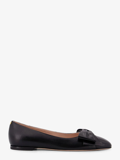 Valentino Garavani Bowow leather ballerinas - Nero