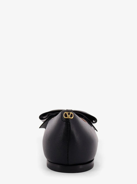 Valentino Garavani Bowow leather ballerinas - Nero