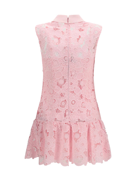 Self-Portrait Guipure mini Dress - Pink