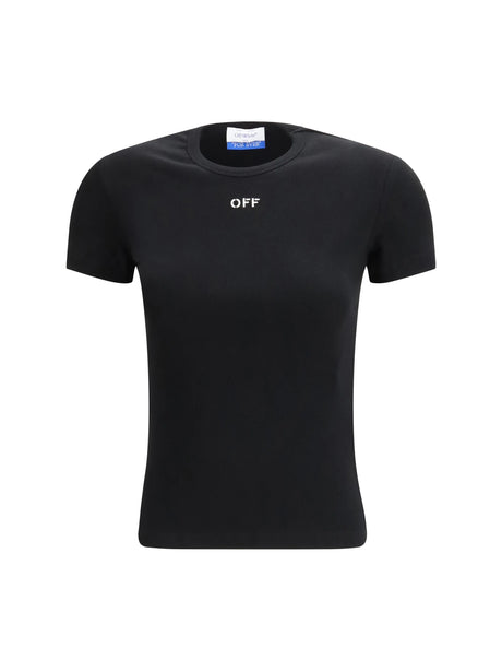 Off-White Off Stamp Rib Basic T-shirt - Black-White