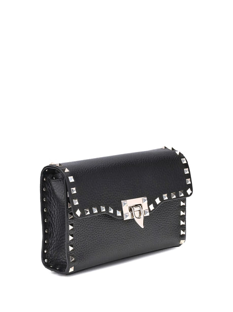 Valentino Garavani Rockstud leather Shoulder Bag - Black