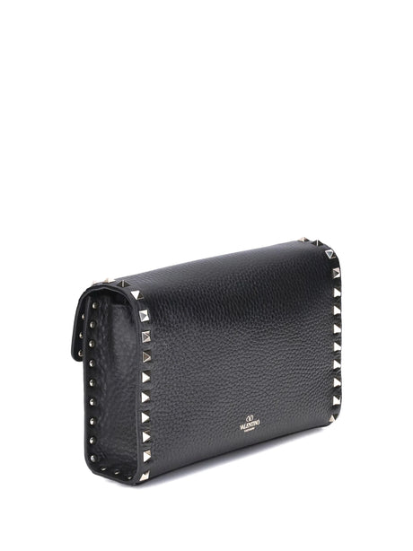 Valentino Garavani Rockstud leather Shoulder Bag - Black