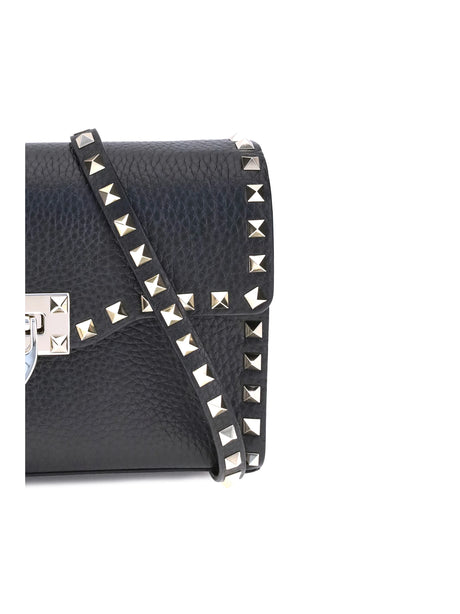 Valentino Garavani Rockstud leather Shoulder Bag - Black