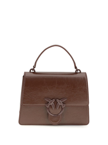 Pinko Love One Handbag - Burgundy Wine- Block Color