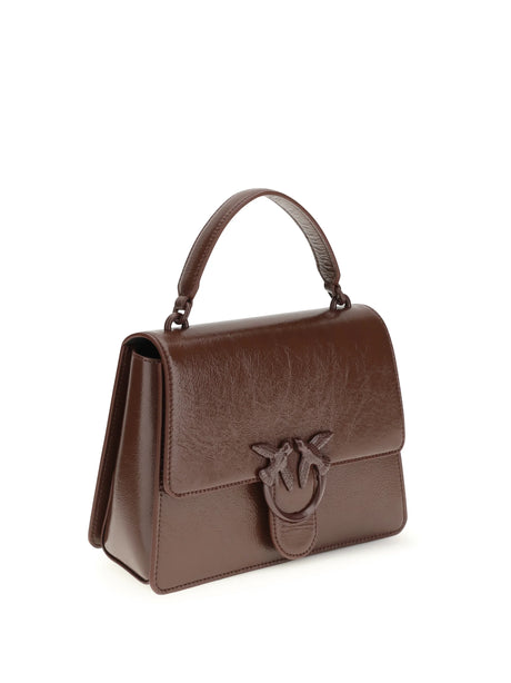 Pinko Love One Handbag - Burgundy Wine- Block Color