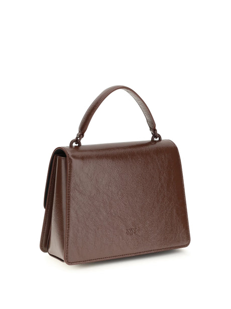 Pinko Love One Handbag - Burgundy Wine- Block Color